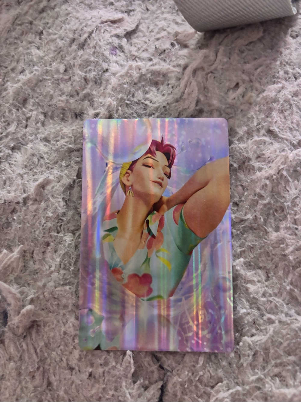 Kpop demon hunters McDonald's promo card with holographic effect #kpop #promo
